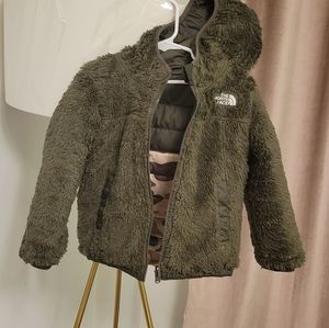 North face unisex Reversible mount chimbo full zip jacket 4T